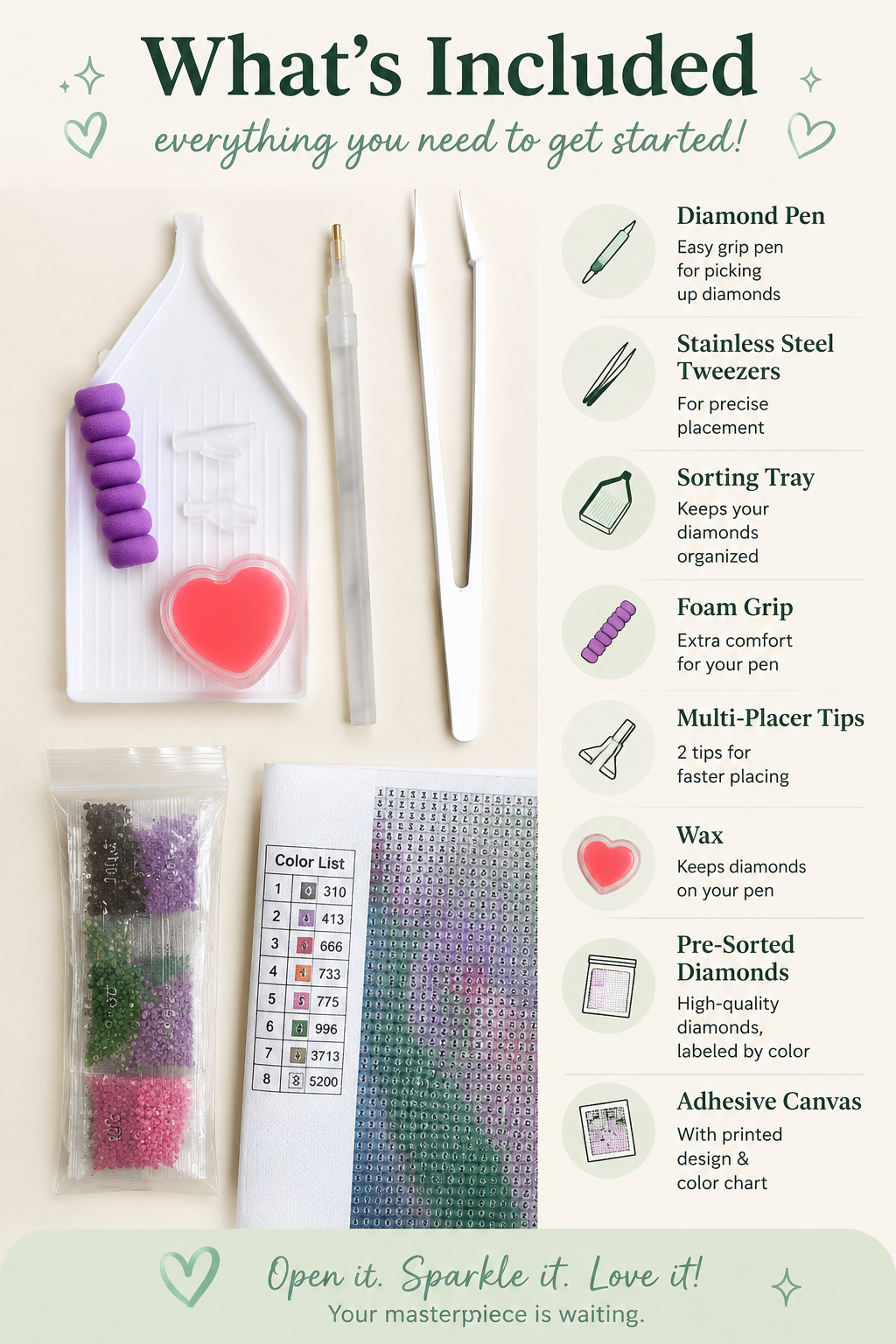 Custom Diamond Art Kit from Your Photo